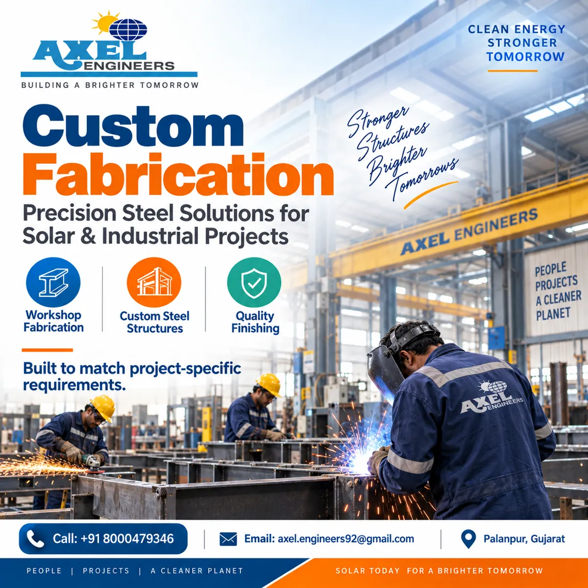AXEL ENGINEERS promotional artwork — Custom Fabrication