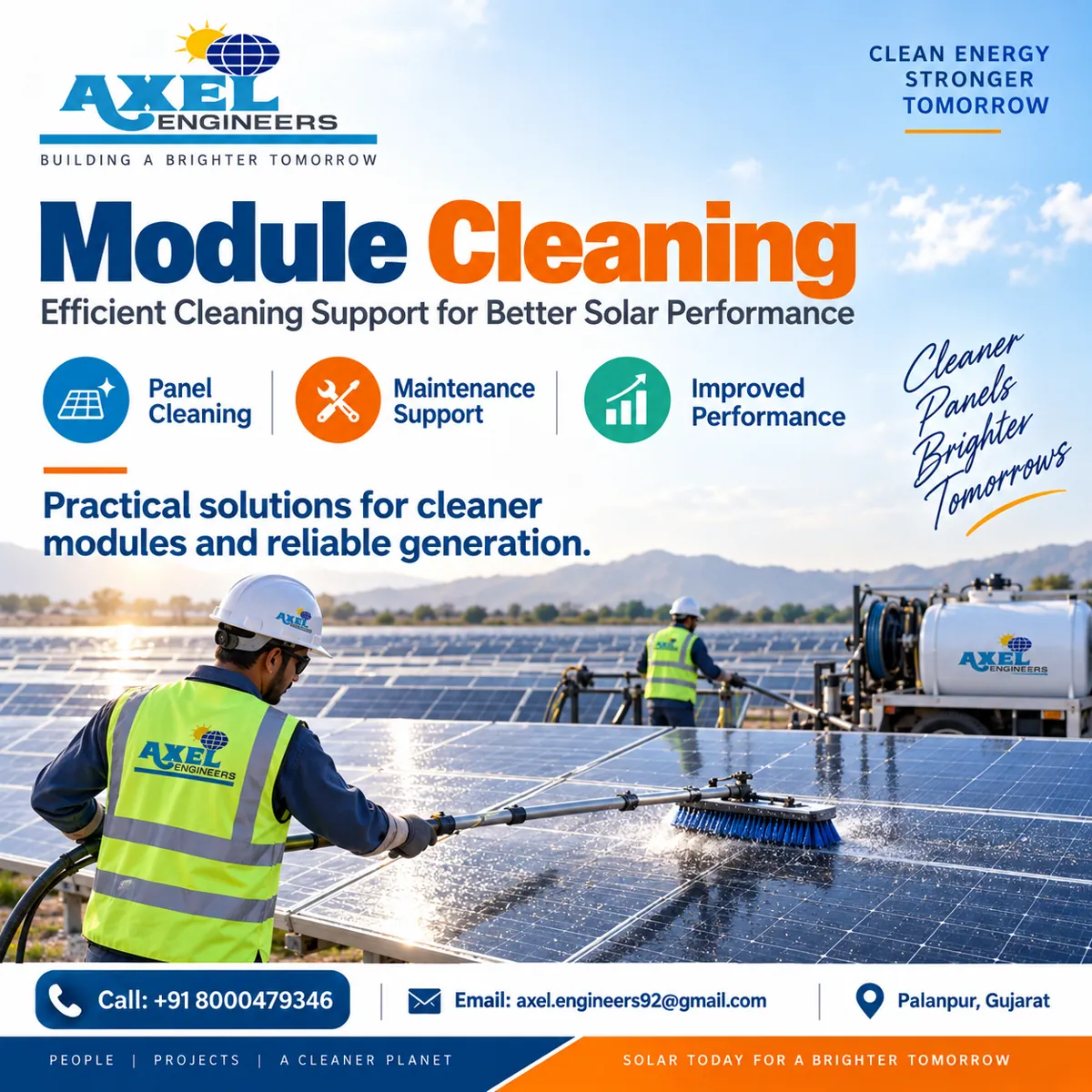 AXEL ENGINEERS promotional artwork — Module Cleaning